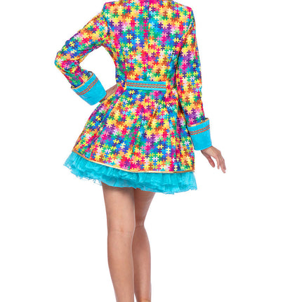 Wilbers & Wilbers Carnavalsjas Puzzelstukjes Dames