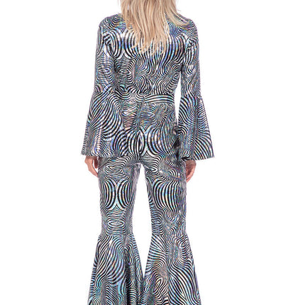 Wilbers & Wilbers Catsuit Disco Cirkels Zilver