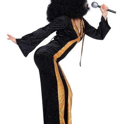 Wilbers & Wilbers Catsuit Disco Zwart/Goud