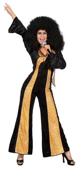 Wilbers & Wilbers Catsuit Disco Zwart/Goud