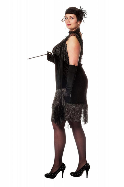 Wilbers & Wilbers Charleston Jurk Plussize Zwart