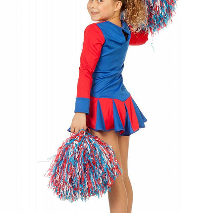 Wilbers & Wilbers Cheerleader Jurkje Meisjes Rood Wit Blauw