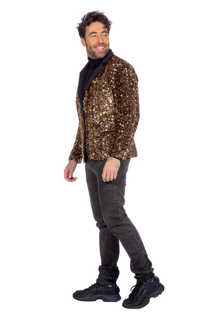 Wilbers & Wilbers Colbert Luxe Pailletten Goud Heren