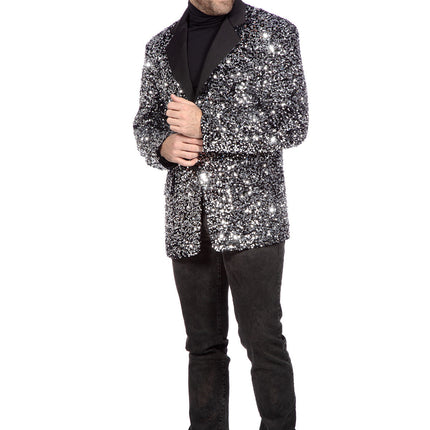 Wilbers & Wilbers Colbert Luxe Pailletten Zilver Heren