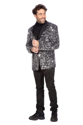 Wilbers & Wilbers Colbert Luxe Pailletten Zilver Heren