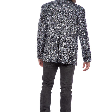 Wilbers & Wilbers Colbert Luxe Pailletten Zilver Heren