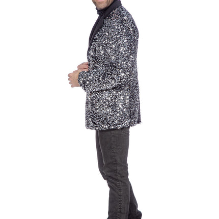 Wilbers & Wilbers Colbert Luxe Pailletten Zilver Heren