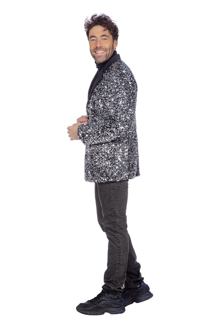 Wilbers & Wilbers Colbert Luxe Pailletten Zilver Heren