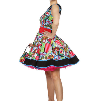 Wilbers & Wilbers Dames Pop-Art Jurkje