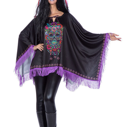 Wilbers & Wilbers Day Of The Dead Poncho Dames