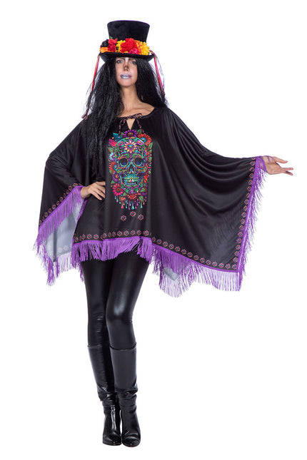 Wilbers & Wilbers Day Of The Dead Poncho Dames