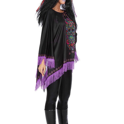 Wilbers & Wilbers Day Of The Dead Poncho Dames