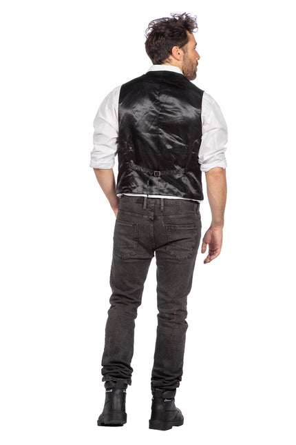 Wilbers & Wilbers Deluxe Gilet Pailletten Zilver Heren