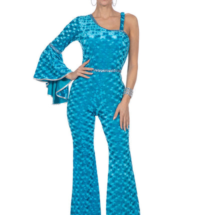 Wilbers & Wilbers Disco Catsuit Velvet Aqua