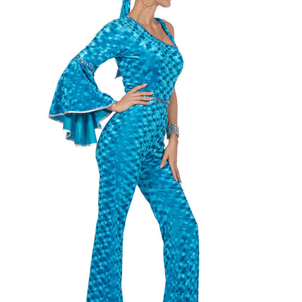 Wilbers & Wilbers Disco Catsuit Velvet Aqua