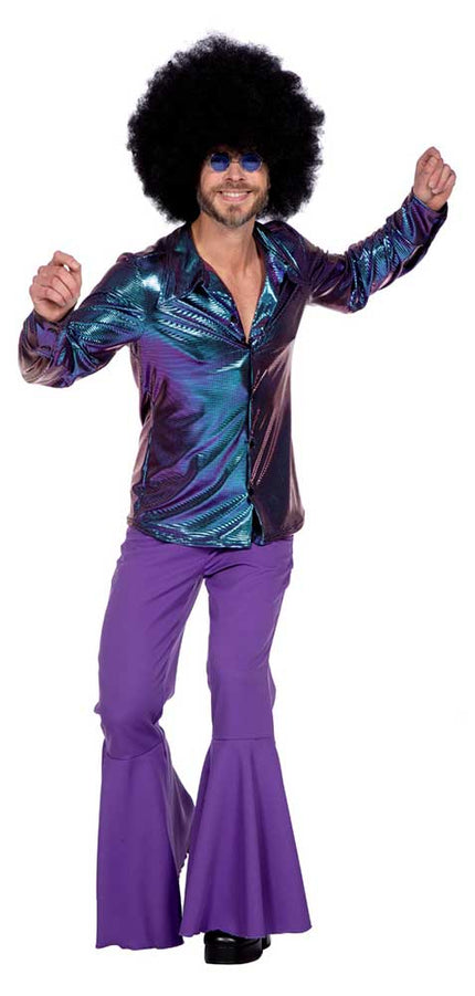 Wilbers & Wilbers Disco Shirt Paars/Blauw Heren