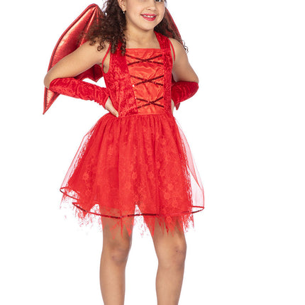 Wilbers & Wilbers Duivel Jurkje Met Vleugels En Tiara Kinderen