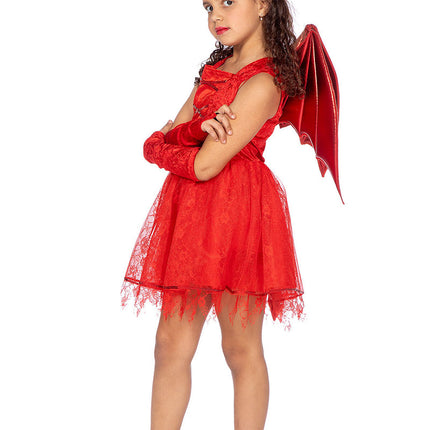 Wilbers & Wilbers Duivel Jurkje Met Vleugels En Tiara Kinderen