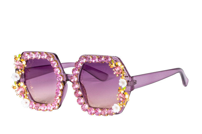 Wilbers & Wilbers Festival Bril Roze met Strass & Bloemetjes