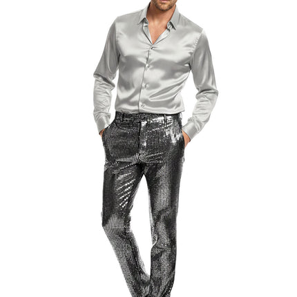 Wilbers & Wilbers Glitter Wave Broek Zilver Heren