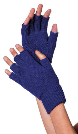 Wilbers & Wilbers Handschoenen Gebreid Vingerloos Blauw