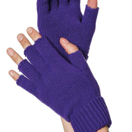 Wilbers & Wilbers Handschoenen Gebreid Vingerloos Paars