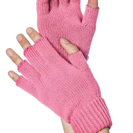 Wilbers & Wilbers Handschoenen Gebreid Vingerloos Roze