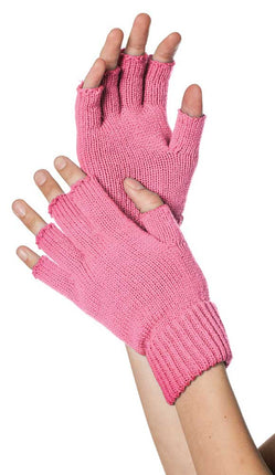 Wilbers & Wilbers Handschoenen Gebreid Vingerloos Roze