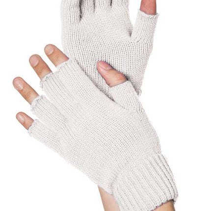 Wilbers & Wilbers Handschoenen Gebreid Vingerloos Wit