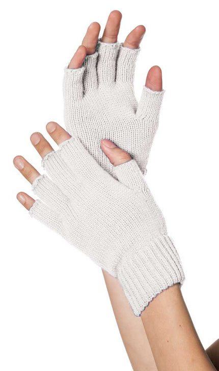 Wilbers & Wilbers Handschoenen Gebreid Vingerloos Wit