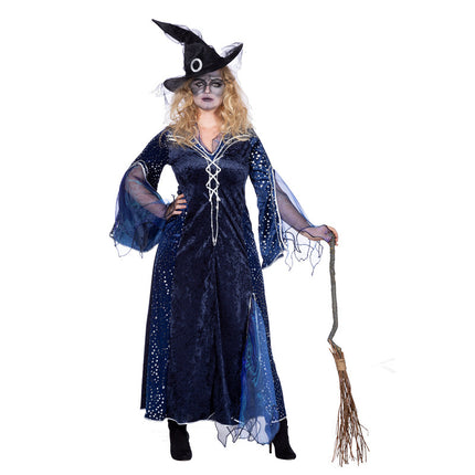 Wilbers & Wilbers Heks Kostuum Dames Blauw