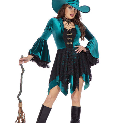 Wilbers & Wilbers Heksenjurk Velvet Groen Dames