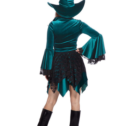 Wilbers & Wilbers Heksenjurk Velvet Groen Dames