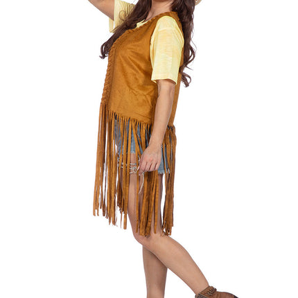 Wilbers & Wilbers Hippie Vest Lang Met Franjes Dames