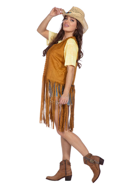 Wilbers & Wilbers Hippie Vest Lang Met Franjes Dames