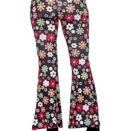 Wilbers & Wilbers Hippiebroek Zwart met bloemen Dames