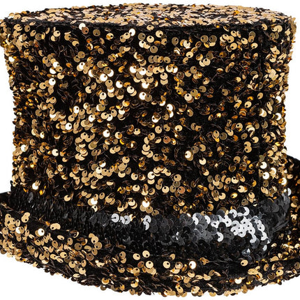 Wilbers & Wilbers Hoge Hoed Luxe Pailletten Goud