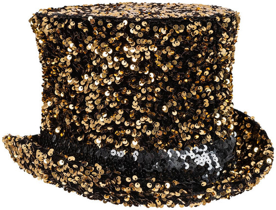 Wilbers & Wilbers Hoge Hoed Luxe Pailletten Goud