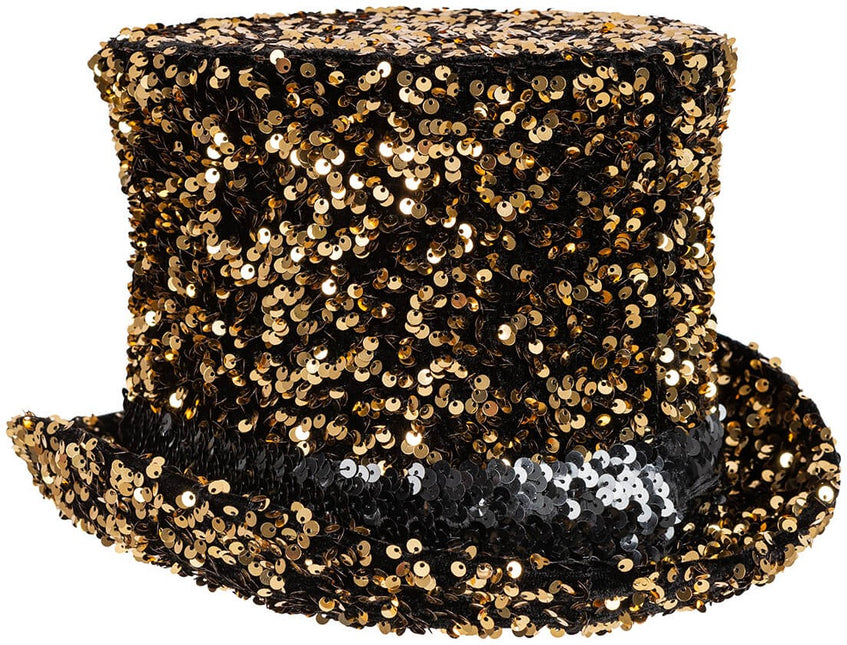 Wilbers & Wilbers Hoge Hoed Luxe Pailletten Goud