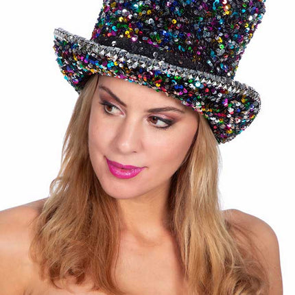 Wilbers & Wilbers Hoge Hoed Luxe Pailletten Multi Colour