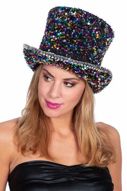 Wilbers & Wilbers Hoge Hoed Luxe Pailletten Multi Colour