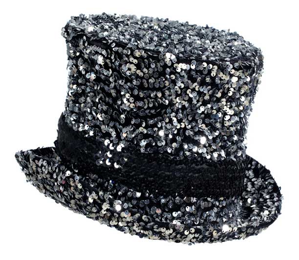 Wilbers & Wilbers Hoge Hoed Luxe Pailletten Zilver