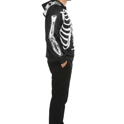 Wilbers & Wilbers Hoodie Met Rits Skelet Unisex