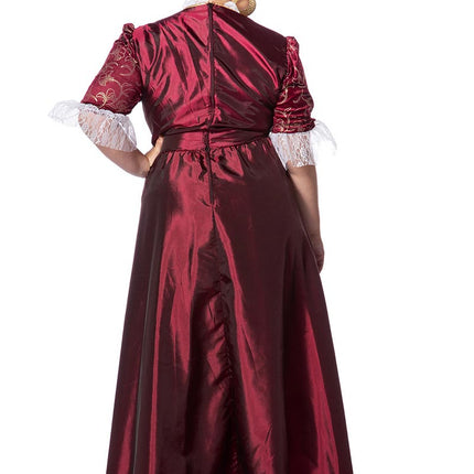Wilbers & Wilbers Jurk Markiezin Taft Bordeaux Rood