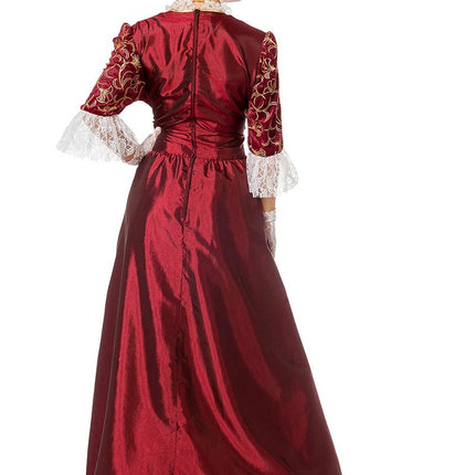 Wilbers & Wilbers Jurk Markiezin Taft Bordeaux Rood