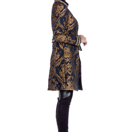 Wilbers & Wilbers Luxe Brocante dames jas blauw deluxe