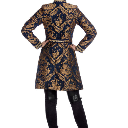 Wilbers & Wilbers Luxe Brocante dames jas blauw deluxe