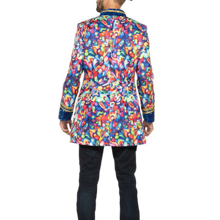 Wilbers & Wilbers Luxe Carnavalsjas Abstract Cobalt Heren