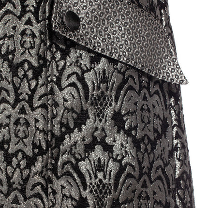 Wilbers & Wilbers Luxe carnavalsjas Brokaat Zwart Zilver Heren