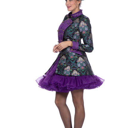 Wilbers & Wilbers Luxe carnavalsjas dames groen/paars